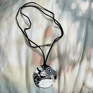 Black and White Pendant Necklace